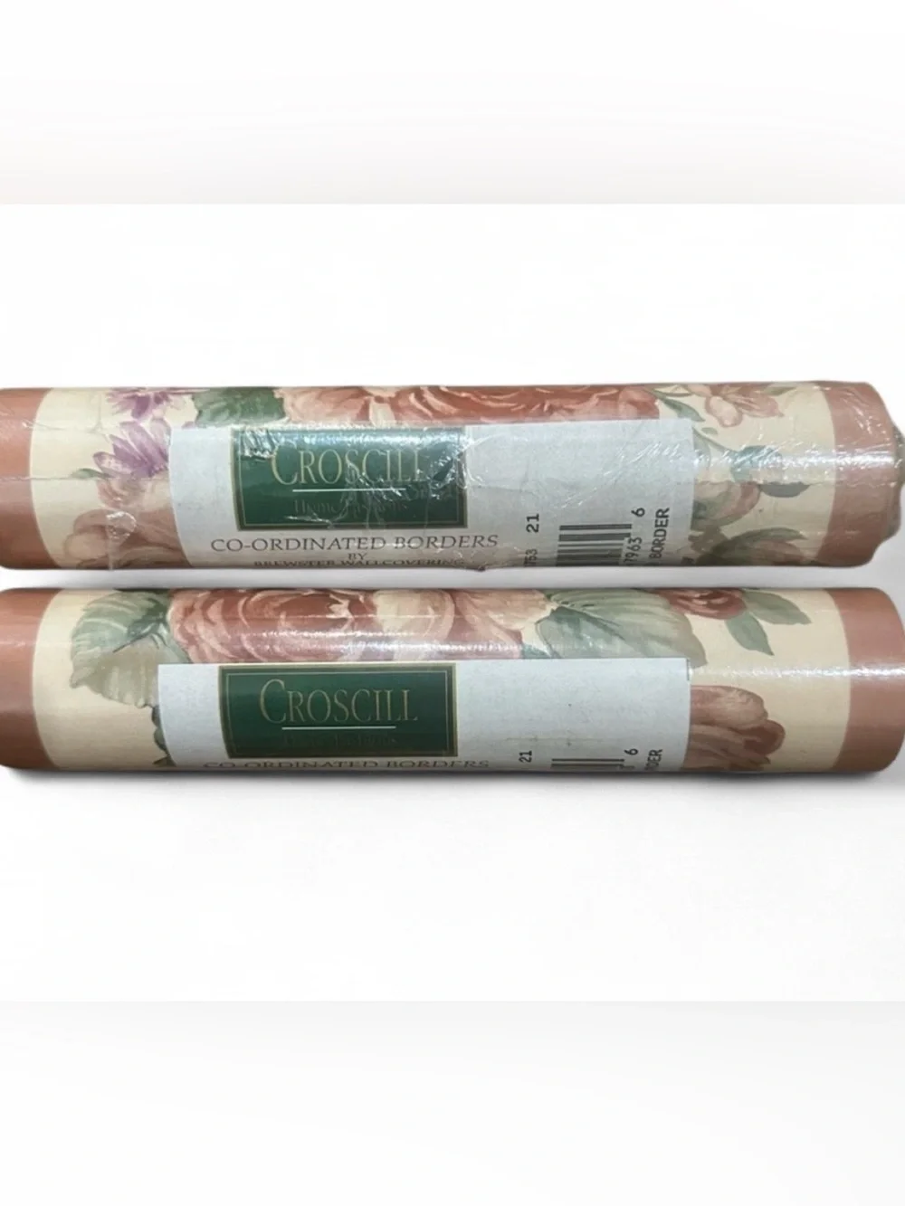 Croscill Cotswold Wallpaper Border Pair English Cottage Shabby Chic Vintage NOS